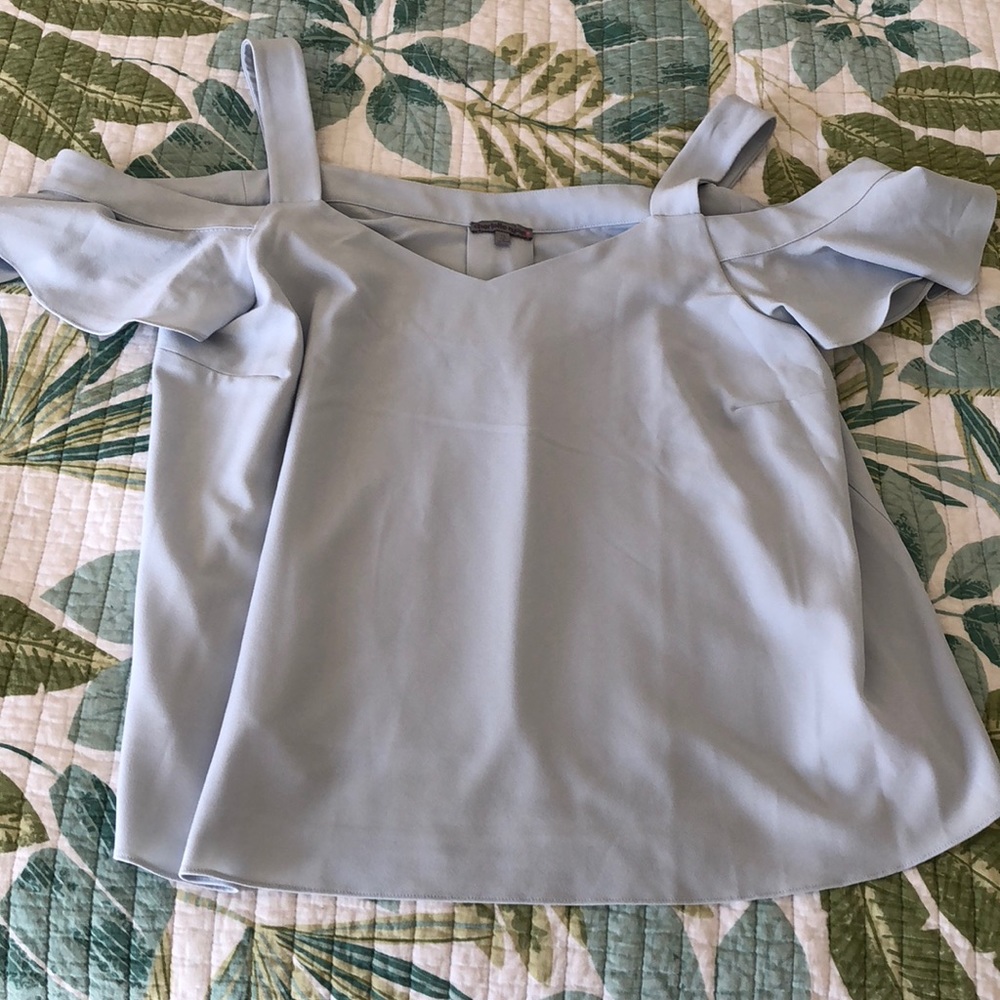 Periwinkle blue blouse Charolette Russe+  1X